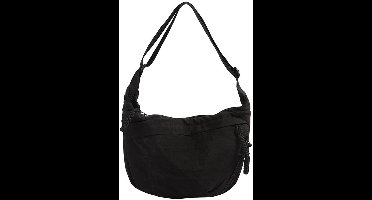 Nylon Schoudertas Dames – Zwart – Grote Capaciteit Crossbody Tas – Elegante Halve Maan Handtas Met Ritssluiting Voor Werk, Shopping en Reizen
