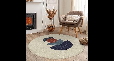 Stijlvol Wasbaar Antislip Vloerkleed Rond – Katoen & Polypropyleen – Voor Binnen Runden 33 2