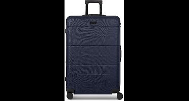 Police London 4 wielen Trolley 74 cm met uitbreidingsplooi - Harde bagage - Combinatieslot - dark navy