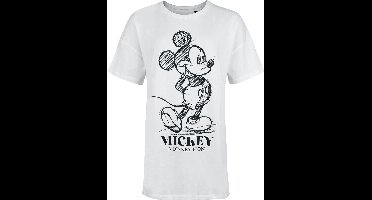 Mickey Mouse Micky Maus - Icone - Oversize Dames Oversized T-shirt - wit - M