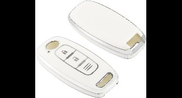 Autosleutel hoesje - TPU Sleutelhoesje - Sleutelcover - Autosleutelhoes - Geschikt voor Nissan - wit - D2 - Auto Sleutel Accessoires gadgets