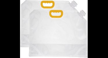 Gerimport Watercontainer - 2x - 10L - transparant - met tapkraan - opvouwbaar - jerrycan - waterzak