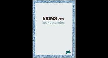 Your Decoration - Fotolijst 68x98 cm - MDF - Helder Blauw Geveegd - Pisa