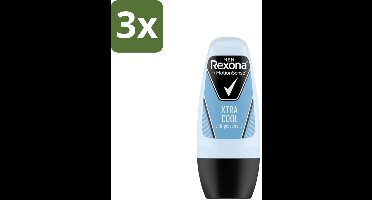 Rexona Men - Fresh Xtra Cool - Deo Roll-on - Anti-Perspirant - 50 ml - Bulkverpakking - 3 stuks