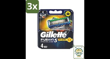 3 x Gillette - Fusion 5 ProGlide Power - Precisie en comfort - 4 Navulscheermesjes - Grootverpakking - Scheermesjes - Scheren - Scheren Mesjes - Scheren Voor Mannen - Scheren Voor Gevoelige Huid