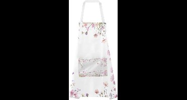 Boraboi® Stijlvol en Verstelbaar Waterdicht Schort met Zakken voor Keuken en Tuin, 68 x 72 cm,,wit