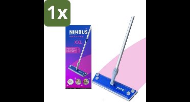 1 x NIMBUS – Vloerwisser XXL – Telescoopsteel – 40 cm - Vloerreiniger - Vloerdoek - Schoonmaken - Droog Reinigen - Laminaat Reinigen