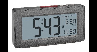 TFA Dostmann 60.2563.10 Wekker Zendergestuurd Antraciet Alarmtijden 2