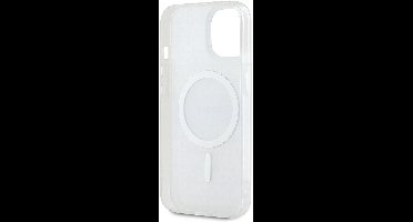 DKNY, Hoesje Geschikt voor Apple iPhone 15 MagSafe in zacht TPU met patroon, Beige