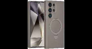 TUNIQ telefoonhoesje voor Samsung Galaxy S24 Ultra - MagSafe met ringstand - Titaniumgrijs