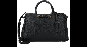 GUESS handtas schoudertas Lefia Luxury Satchel Black zwart