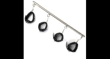 Oneay BDSM Spreidstang met Hand- en Enkelboeien – Verstelbare Bondage Spreidstang 63 cm – SM Seksspeeltje voor Stellen
