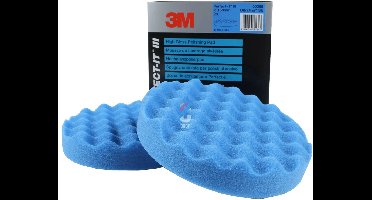 3M 50388 Perfect-It III Ultrafina Gewafelde Polijstschijf 150mm - Blauw - 2 stuks