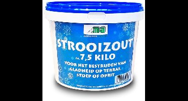 Meuwissen Agro Strooizout emmer - In handige bewaaremmer - ca. 7,5 kg - 0-3 mm korrel - 200 m2