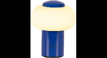 Lucide GUSTAV - Oplaadbare Tafellamp - Accu/Batterij - Ø 8 cm - LED Dimbaar - 1x0,8W 2700K - Blauw | Essential
