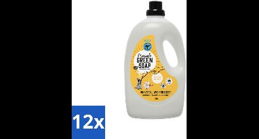 12 x Marcel's Green Soap - Vloeibaar Wasmiddel - Vanille & Katoen - Universeel - Natuurlijk & effectief - 69 Wasbeurten - 3L - Wasmiddel - Biologisch Afbreekbaar - Duurzaam Wassen - Vanille Geur - Katoen Geur