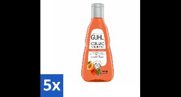 5 x Guhl - Shampoo - Heerlijke Verzorging - 250 ml - Shampoo Voor Haar - Verzorging Shampoo - Perziksap Shampoo - Vitamine C Shampoo - Gezond Haar