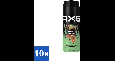 10 x AXE - Deodorant Spray - Jungle Fresh - Tropische Geur - Verfrissend - 150 ml - Deodorant Spray - Tropische Geur - Frisheid - Zweetbestrijding - Geurneutralisatie