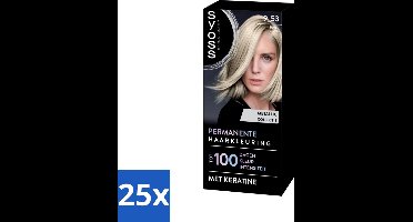 SYOSS - Coloration 9-53 Silver Blush - Haarverf - Grijsdekking - Vermindert Haarbreuk - Bulkverpakking - 25 stuks
