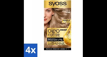 4 x SYOSS - Oleo Intense 8-68 Vanillablond - Haarverf - Zonder Ammoniak - Grijsdekking - Langdurige Kleur - Permanente Haarkleuring - Haarkleur - Syoss Oleo Intense - Haarkleuring Zonder Ammoniak - Grijsdekking
