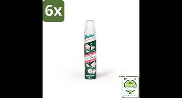 Batiste - Naturally Bamboo Fibre & Gardenia - Droogshampoo - Versterkt en Verfrist - 100% Natuurlijk - 200ml - Voordeelverpakking - 6 stuks - Droogshampoo - Bamboe