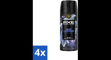 AXE - Deodorant Spray - Blue Lavender - Premium Geur - Rustgevend & Fris - 150 ml - Voordeelverpakking - 4 stuks