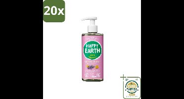 20 x Happy Earth – Handzeep – 100% Natuurlijk Lavender Ylang – 300 ml - Grootverpakking - Handzeep - Natuurlijke Handzeep - Vegan Handzeep - Lavendel Handzeep - Ylang Handzeep