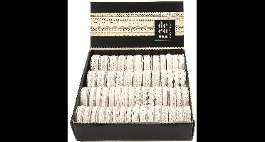 Decoratief Lint Crèmekleur - 14 Designs - 56 Rollen van 0,9 m - 6-18 mm Breed