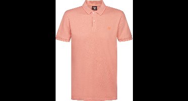 Petrol Industries Polo Shirt Heren - Klassieke Polo - Openstaande Kraag - Korte Mouwen - 100% Katoen - Effen Design - Rood - Maat L