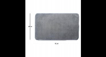 Badkamerjas Grijs 50x80 cm | Korte stok en antislip