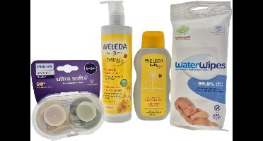 Weleda Baby Kraamcadeau met Fopspeen en Billendoekjes – Luxe Cadeauset | Giftbox | Perfect Geschenk voor Baby's
