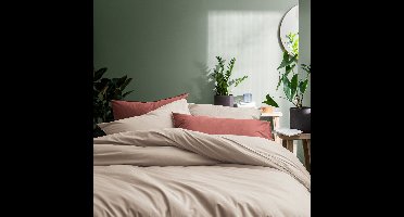 Matt & Rose Dekbedovertrek Naturel - 260 x 240 + 2x 65 x 65 cm - Gewassen Katoen