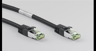Danicom Cat8 S/FTP (PIMF) patchkabel - 0,25 meter zwart - netwerkkabel - internetkabel - UTP kabel - RJ45 - 10000 mbit/s