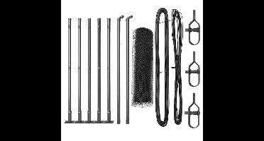 vidaXL - Hekpaal. - Grijs