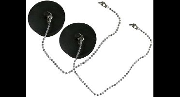 Benson Afvoerstop - 2x - 44 mm / 25 cm - gootsteen dop - gootsteenstopper - met RVS ketting