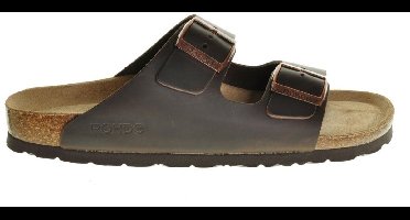 Rohde Slipper Heren 2 Gespen Ergonomisch Voetbed Bruin Maat 43