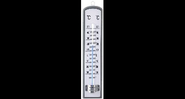 Orion - Buitenthermometer - 21 cm - Hout - Grijs