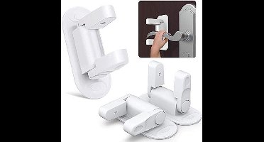 3PCS White Door Lock | SACONELL child safe handles locks, self-adhesive baby proof cabinet, cabinet, window, drawer and dresser knob latches