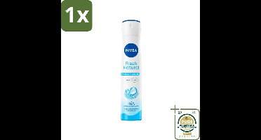1 x Nivea - Deodorant Spray - Fresh Natural - 0% Aluminium - 200 ml- NIVEA Deodorant Spray - 0% Aluminium - Fris Geur - Natuurlijke Deodorant - Deodorant Spray