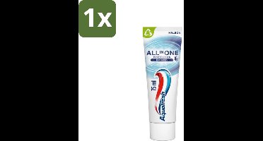 1 x Aquafresh - Tandpasta - All In One Protection - Pure Breath - 75ml - Tandpasta - Frisse Adem - Tanden Beschermen - Tandvlees Beschermen - Gaatjes Beschermen