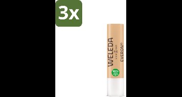 WELEDA - Lippenbalsem Everon - Bescherming tegen kou & wind - SPF 4 - Bulkverpakking - 3 stuks