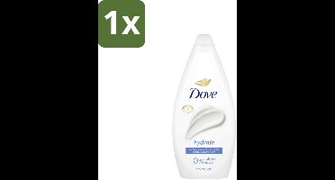 1 x Dove Douchecrème - Hydrate - 450 ml - Douchegel - Hydraterende Douchegel - Zachte Huid - Droge Huid Verzachten - Mild Reinigen