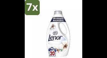 7 x Lenor – Wasmiddel – Katoen Fris – 20 Wasbeurten - 900 ml - Katoen Wasmiddel - Fris Wasmiddel - Wasmiddel Katoen - Wasmiddel Fris - Wasmiddel Voor Katoen