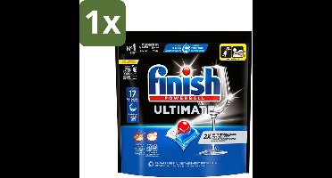 1 x Finish - Vaatwasmiddel - Ultimate Vaatwastabletten Regular - Krachtige Reiniging - 17 capsules - Vaatwasmiddel - Vaatwastabletten - Vaatwasmiddel Tablet - Vaatwasmiddel Krachtig - Vaatwasmiddel Zonder Voorspoelen
