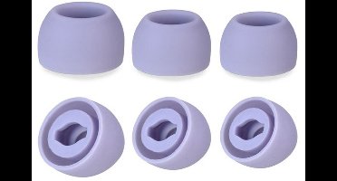 Ibley Siliconen tips voor Samsung Galaxy Buds Pro paars met mesh – Siliconen Ear Tips – Met Mesh – S/M/L Formaten – 3 Paar