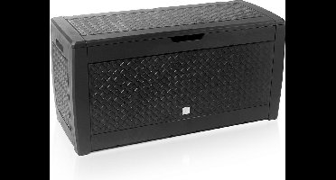 Opbergbox 310L UV-Bestendig Weerbestendig Tuinbox Vlechtwerk Antraciet