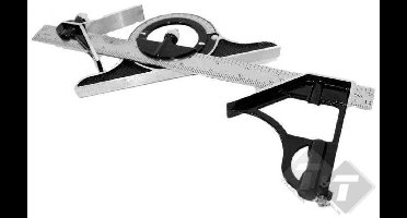 Zwaaihaak combi set, Metrisch en Inch aanduidingen, 2 waterpassen, 2 haken