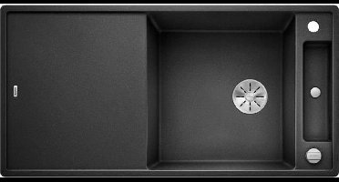 inbouwspoelbak 100cm antraciet silgraniet - blanco - 523510