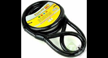 Geisoleerde staalkabel, staalslot 3 meter x 20mm