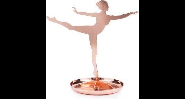 Kikkerland Sieradenhouder - Ballerina - Geschikt voor oorbellen / kettingen / armbanden - Koper - Cadeau voor vrouw